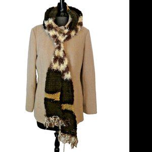 OOAK Scarf 105x5 Extra Long Unique Handmade Crochet Knit Men Women Winter NWT